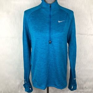 Nike Running Black Space Dye Half Zip Pullover